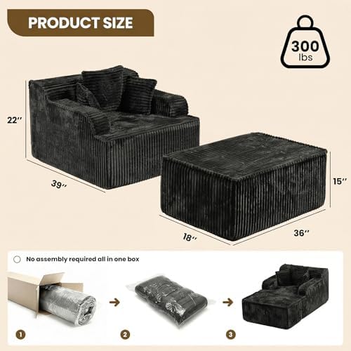 Chaise Lounge Chair Indoor, Boneless Chair - Image 2