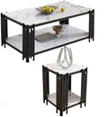 2 Pieces Living Room Table Set, Modern Coffee Table and End Table by Unknown