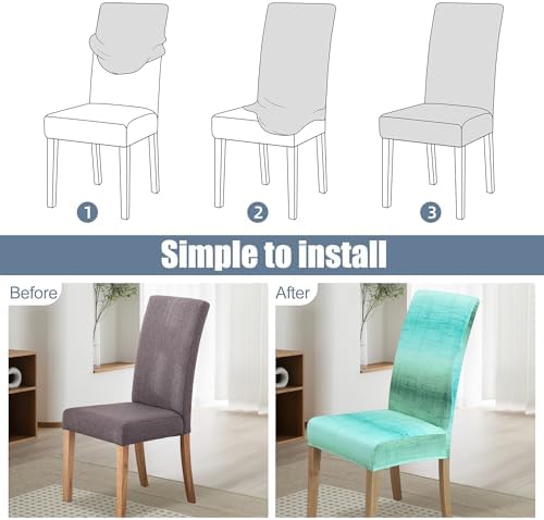 Dining Chair Covers, Stretch Seat Covers, Washable Furniture Protector - Image 4