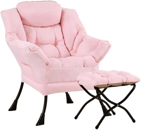 Lazy Chair with Ottoman, Soft Comfy Chair by HomeEastllyHome