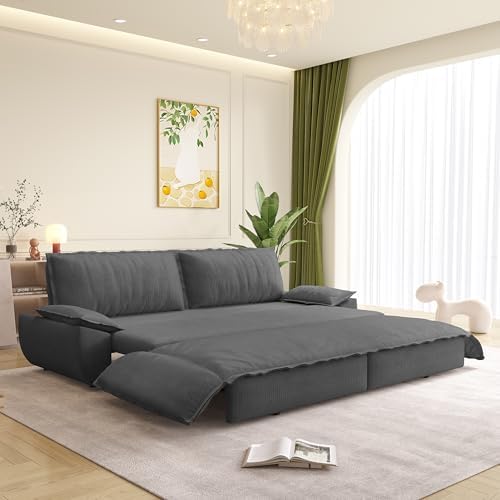 73.2" Futon Sofa Bed Queen Size, 3-in-1 Convertible Sleeper Sofa - Image 6