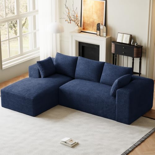 ONEMMLION 107" L-Shaped Cloud Boneless Couch Sofa by ONEMMLION