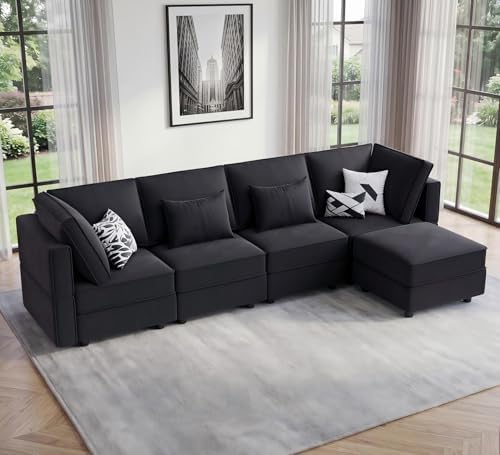 Vesgantti 118" 5 Seats L Shaped Modular Sectional Couch by Vesgantti