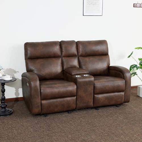MCombo Zero Wall Recliner Loveseat, 2-Seat Power Wall Hugger Sofa - Image 2
