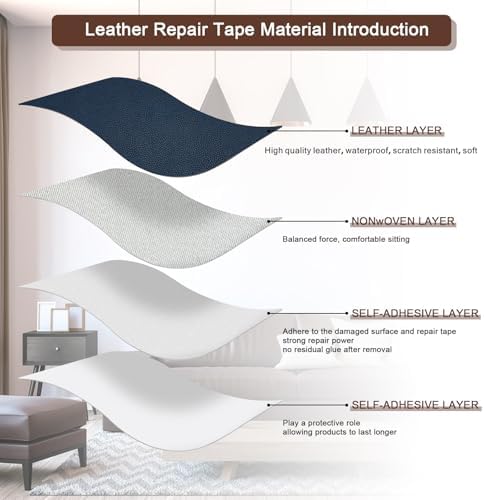 JDLUGH Leather Repair Patch Tape, 8.2x11 Inch - Image 6