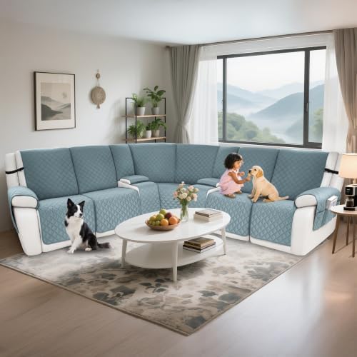Waterproof Sectional Reclining Couch Covers L Shaped Recliner Sectional Sofa - Image 2