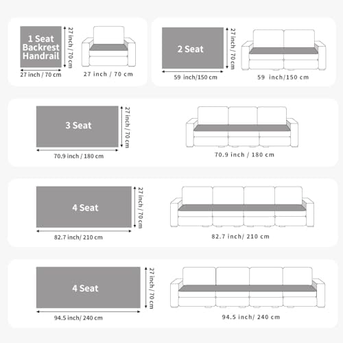 Velvet Sectional Couch Covers for Dogs, Light Grey - Image 6