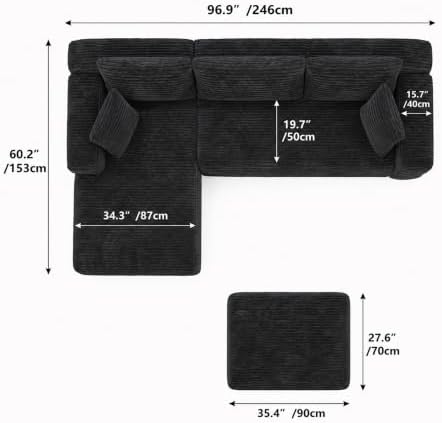 Boneless Couch Modular Sectional Sofa Cloud Couch - Image 3