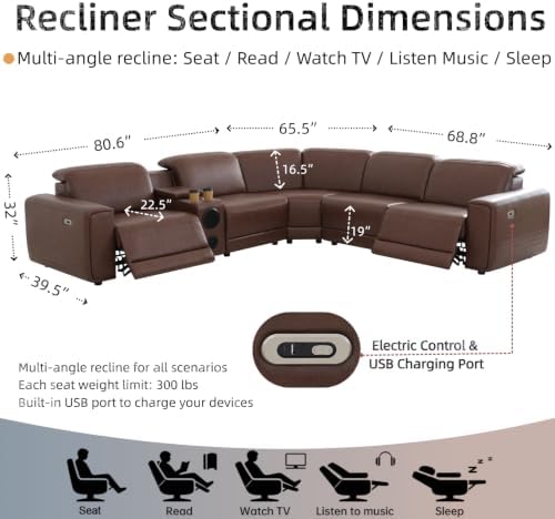 Power Reclining Sectional Sofa - Image 2