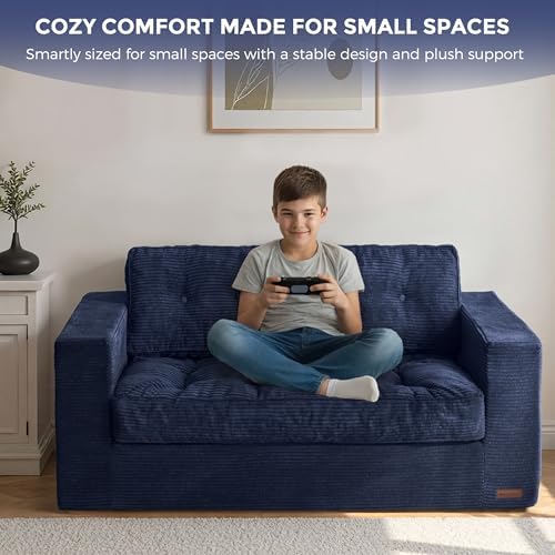 MAXYOYO Loveseat Sofa Couch, Upholstered Bean Bag Chair Cloud Seat - Image 3