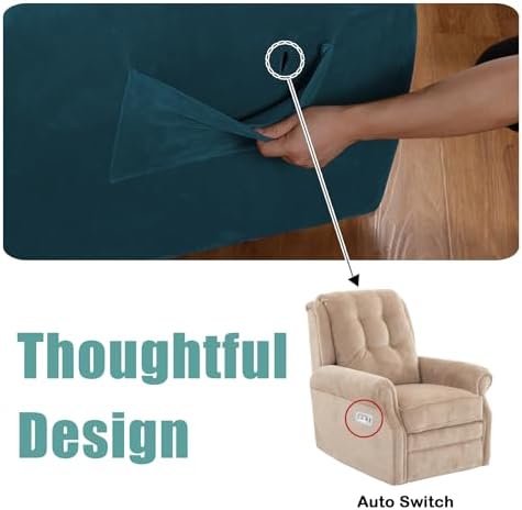 Turquoize Velvet Recliner Covers - Image 4