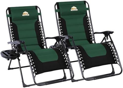 Colegence Oversized Zero Gravity Chairs Set of 2, 400-lb Capacity Recliner by ColegenceOutdoor