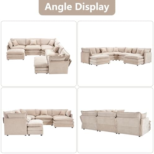 Tmsan Oversized Cloud Modular Sectional Sofa Couch Set - Image 6