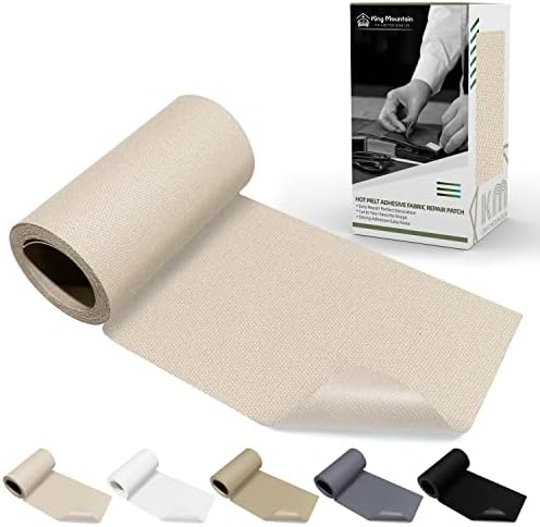 KING MOUNTAIN Canvas Iron on Patch, Waterproof 100% Cotton Fabric Repair Patch by ForABetterHomeLife