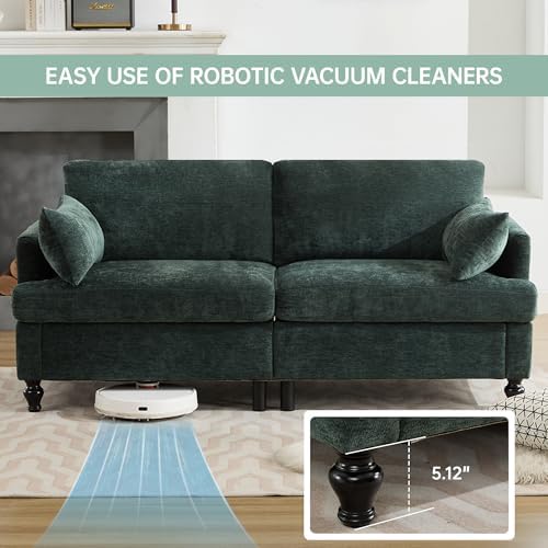 68.9” Loveseat Sofa Couch, Modern Comfy 2 Seat Chenille Couches, Spring - Image 6
