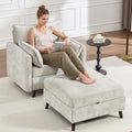 Oversized Accent Chair with Ottoman, All Seats Storage Reading Chair by HOMYKA