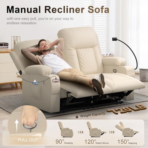 YONISEE Loveseat Recliner, Loveseat Recliner Sofa - Image 5