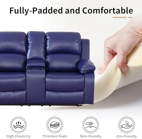 Recliner Sofa Set, Manual Reclining Couch Set, Living Room Furniture Sets - Image 7