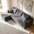 108 inch Boneless Couch, Modular L-Shaped Cloud Sectional Sofa by Yomsum