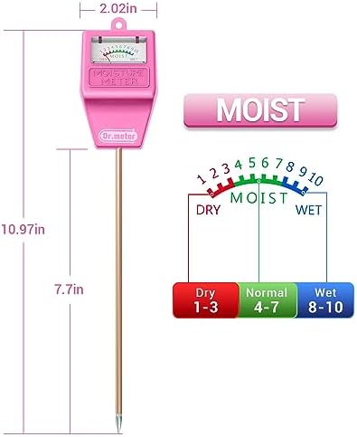 Dr.meter Soil Moisture Meter for Plants, Plant Water Gauge Test Kit - Image 4