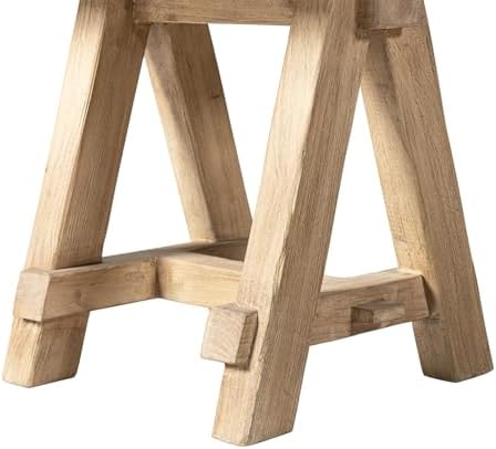 Jennifer Taylor Home Hawthorne 18” Square Reclaimed Elm Trestle Side Table - Image 7