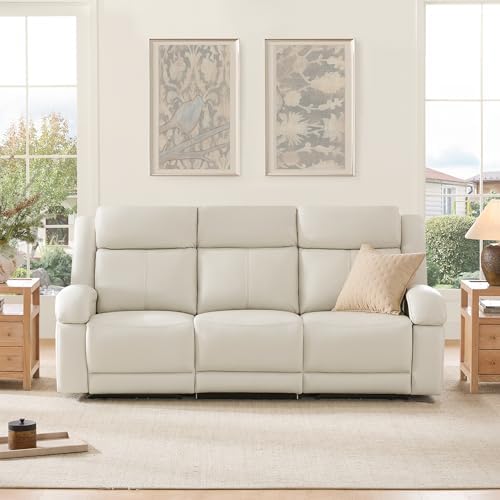 Watson & Whitely Genuine Leather Wall Hugger Power Reclining Sofa - Image 3