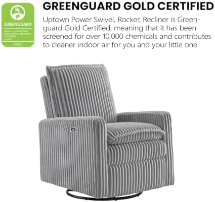Oxford Baby Uptown Power Glider Recliner Rocking Chair 270° Swivel - Image 5