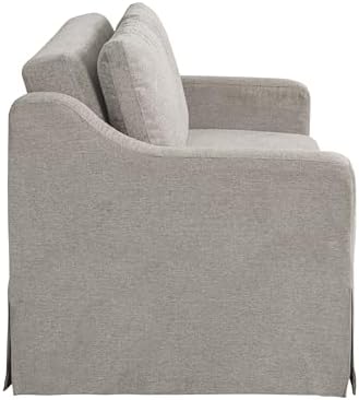 Serta Hawthorne 66.1" Slipcovered Convertible Sleeper Loveseat, Full Size - Image 4