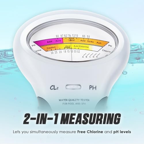 Pool Chlorine and pH Tester, Digital Pool Water Test Kit, Cl2 and pH Meter - Image 3