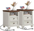SAVOR LIFE Farmhouse Nightstand Set of 2 by SAVORLIFEFurniture
