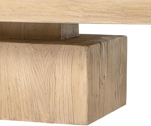 Jennifer Taylor Home Calder 60" Solid Reclaimed Elm Block Plinth Coffee Table - Image 6