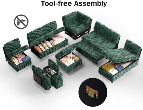 WEUP 130" Modular Sectional Sleeper Sofa - Image 3