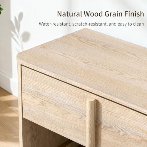 Nightstand Set of 2, Modern Curved End Tables - Image 4