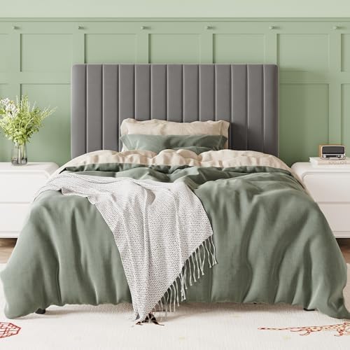 Allewie Twin Bed Frame, Velvet Upholstered Platform Bed - Image 3