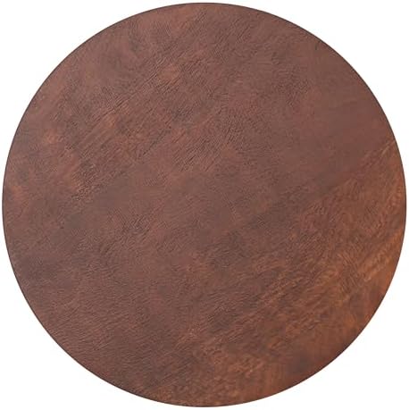 SIMPLIHOME Boyd 13" Wide Solid Wood Round End Table in Warm Dark Brown - Image 3