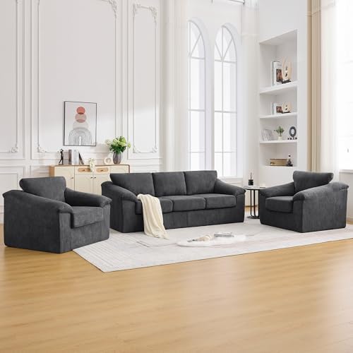Boneless Couch Sets, Modern 3 Seater Sofa by UMBFUN