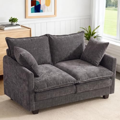 50'' Loveseat Sofa Cloud Sofa Couch, Modern Loveseats 2 Seat Couch 27" Deep Seat by MUDANT