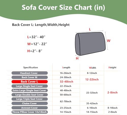 Yoovat Couch Cushion Covers for Sofa Couch Covers Wear-Resistant Universal Sofa - Image 2