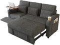 Sectional Sleeper Sofa with Pull Out Couch and Reclining Chair, Modern 3-in-1 by LITVZ