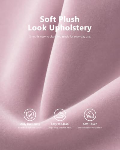 Pink Velvet Armless Loveseat - Image 4