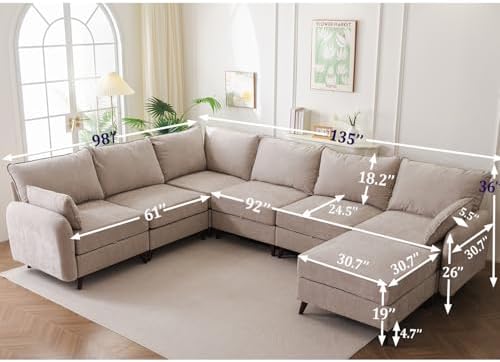 Rexulqo 135'' Modular Sectional Sofa - Image 2
