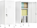 pozdeg 35.43" White Lockable Small Metal Storage Locker by pozdeg