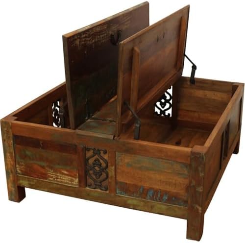 Pemberly Row 40" Reclaimed Solid Wood Lift-Top Coffee Table, Kiln-Dried Hardwood - Image 3
