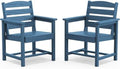 SERWALL Outdoor HDPE Dining Chairs Set of 2 by SERWALL
