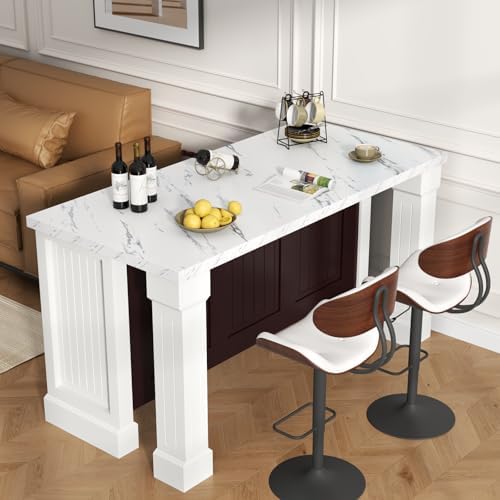 63" Large Imitation Marble Dining Table - Image 7