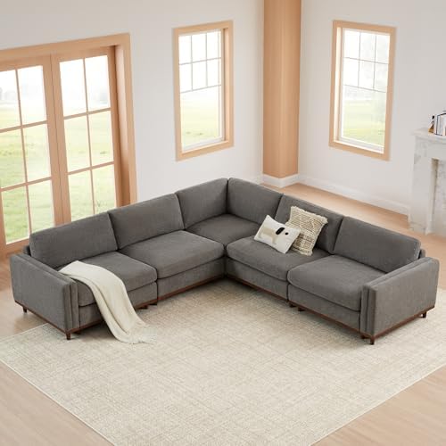 CHITA 114” Super Large Sectional Modular Sofa, Down Filled, 5 Seat by Unknown