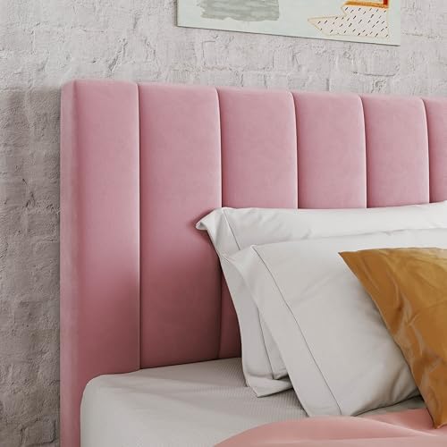 Allewie Twin Bed Frame/Velvet Upholstered Bed Frame - Image 6