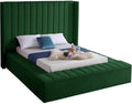 Meridian Furniture Kiki Collection Modern | Contemporary Velvet Upholsterd Bed by Unknown