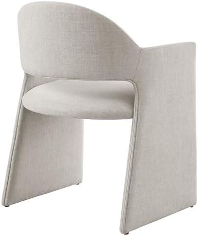 Modway Talia Upholstered Fabric Dining Armchair in Linen - Image 7