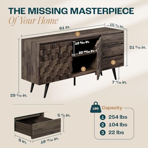 Bme Georgina Solid Wood Sideboard - Image 2